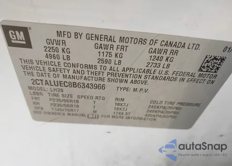 2011 GMC Terrain Slt-1 из США, поврежденный, VIN 2CTALUEC8B6343966